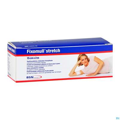 Sie sehen eine Packung Fixierbinden Fixomull/stretch Fixierverband 2mx15cm 1st, Produktbild: 03 Fixierbinden Fixomull/stretch Fixierverband 2mx15cm 1st, A-Nr.: 0782296 - 03
