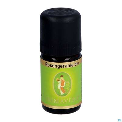 Sie sehen eine Packung Aetherische Oele Primavera Rosengeranie Bio 5ml, Produktbild: 02 Aetherische Oele Primavera Rosengeranie Bio 5ml, A-Nr.: 2305318 - 02