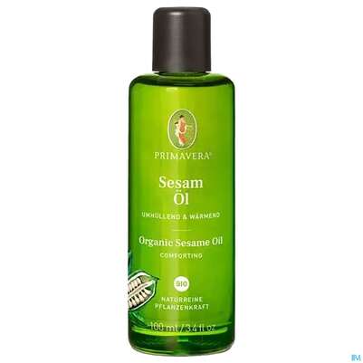 Sie sehen eine Packung Primavera Bio-pflegeoel Sesam 100ml, Produktbild: 02 Primavera Bio-pflegeoel Sesam 100ml, A-Nr.: 2859850 - 02