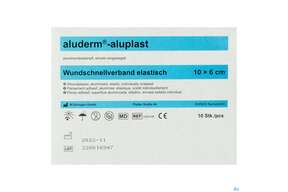 Aluderm/aluplast Wundverbandpflaster Elastisch 10x 6cm 10st, A-Nr.: 1380832 - 01