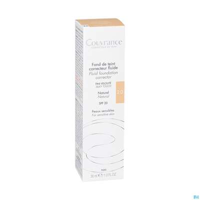 Sie sehen eine Packung Avène Couvrance Korrigierendes Make-up Fluid Naturel 30ml, Produktbild: 02 Avène Couvrance Korrigierendes Make-up Fluid Naturel 30ml, A-Nr.: 2774728 - 02