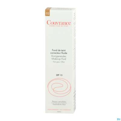 Sie sehen eine Packung Avène Couvrance Korrigierendes Make-up Fluid Naturel 30ml, Produktbild: 03 Avène Couvrance Korrigierendes Make-up Fluid Naturel 30ml, A-Nr.: 2774728 - 03