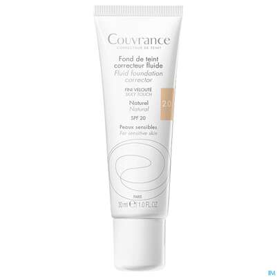Sie sehen eine Packung Avène Couvrance Korrigierendes Make-up Fluid Naturel 30ml, Produktbild: 05 Avène Couvrance Korrigierendes Make-up Fluid Naturel 30ml, A-Nr.: 2774728 - 05