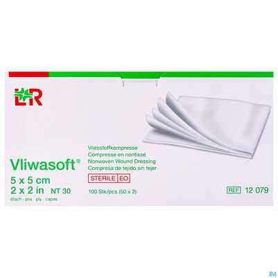 Vlieskompressen Vliwasoft 6fach Steril 5x 5cm 100st, A-Nr.: 1372726 - 02