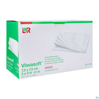 Vlieskompressen Vliwasoft 6fach Steril 7,5x 7,5cm 100st, A-Nr.: 1372749 - 03