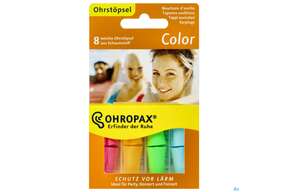 Ohrenschutz Ohropax Schaumstoffstoepsel Color Plux 8st, A-Nr.: 2281351 - 01
