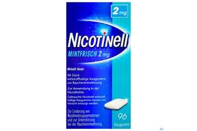 Nicotinell Wirkstoffhaltige Kaugummis Z.raucherentwoehnung Mintfrisch 2mg 96st, A-Nr.: 1319910 - 01