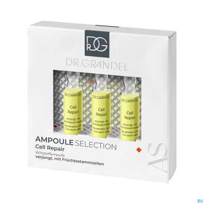 Sie sehen eine Packung Dr.grandel Professional Collection Ampulle 3x3ml Cell Repair 41668 9ml, Produktbild: 01 Dr.grandel Professional Collection Ampulle 3x3ml Cell Repair 41668 9ml, A-Nr.: 3990569 - 01