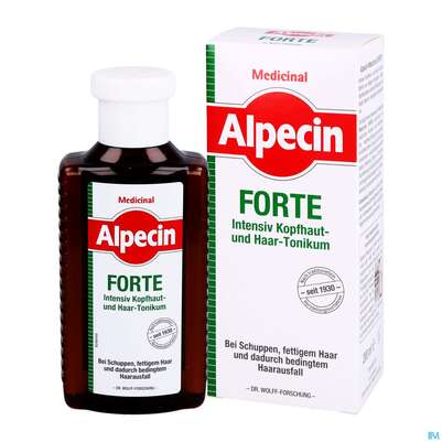 Sie sehen eine Packung Alpecin Medicinal Haarwasser Forte 200ml, Produktbild: 04 Alpecin Medicinal Haarwasser Forte 200ml, A-Nr.: 5001636 - 04