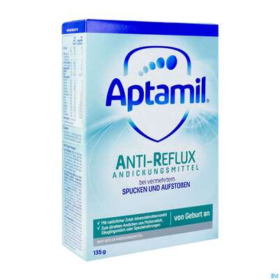 Sie sehen eine Packung Aptamil Andickungsmittel Anti-reflux 135g, Produktbild: 02 Aptamil Andickungsmittel Anti-reflux 135g, A-Nr.: 4099544 - 02