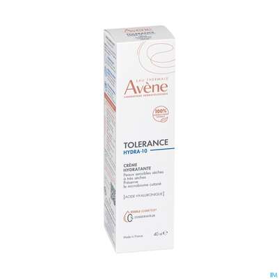 Sie sehen eine Packung Avene Tolerance/hydra-10 Creme 40ml, Produktbild: 05 Avene Tolerance/hydra-10 Creme 40ml, A-Nr.: 5675702 - 05