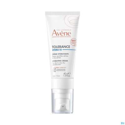 Sie sehen eine Packung Avene Tolerance/hydra-10 Creme 40ml, Produktbild: 08 Avene Tolerance/hydra-10 Creme 40ml, A-Nr.: 5675702 - 08