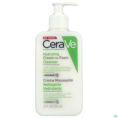 Sie sehen eine Packung Cerave Creme-zu-schaum Reinigung 236ml, Produktbild: 01 Cerave Creme-zu-schaum Reinigung 236ml, A-Nr.: 5381969 - 01