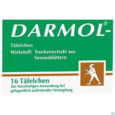 Sie sehen eine Packung Darmol 16 Täfelchen, Produktbild: 01 Darmol 16 Täfelchen, A-Nr.: 0841917 - 01