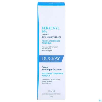 Sie sehen eine Packung Ducray Keracnyl Pp+ Creme Gegen Hautunreinheiten 30ml, Produktbild: 01 Ducray Keracnyl Pp+ Creme Gegen Hautunreinheiten 30ml, A-Nr.: 5564397 - 01