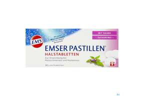 Emser Pastillen Zuckerfrei Salbei 30st, A-Nr.: 4109372 - 01