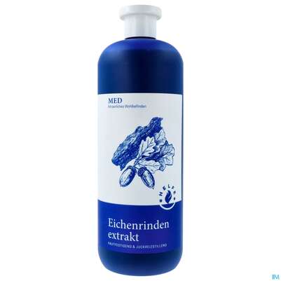 Sie sehen eine Packung Helfe Eichenrindenextrakt Med 1l, Produktbild: 01 Helfe Eichenrindenextrakt Med 1l, A-Nr.: 0184224 - 01