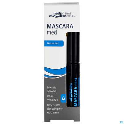 Sie sehen eine Packung Mascara Med Wasserfest 5ml, Produktbild: 01 Mascara Med Wasserfest 5ml, A-Nr.: 4751714 - 01