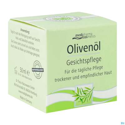 Sie sehen eine Packung Oliven Oel Dr.theiss Gesichtscreme 50ml, Produktbild: 04 Oliven Oel Dr.theiss Gesichtscreme 50ml, A-Nr.: 2664738 - 04
