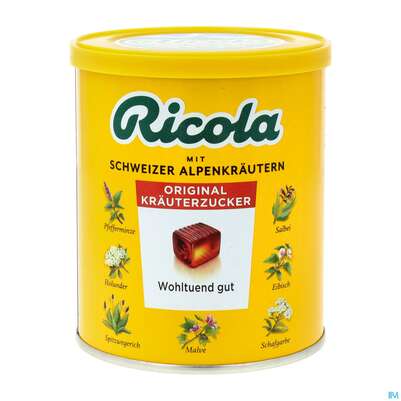 Sie sehen eine Packung Ricola Schweizer Kraeuterzucker Dose 250g, Produktbild: 02 Ricola Schweizer Kraeuterzucker Dose 250g, A-Nr.: 5627554 - 02
