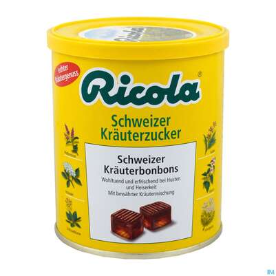 Sie sehen eine Packung Ricola Schweizer Kraeuterzucker Dose 250g, Produktbild: 03 Ricola Schweizer Kraeuterzucker Dose 250g, A-Nr.: 5627554 - 03