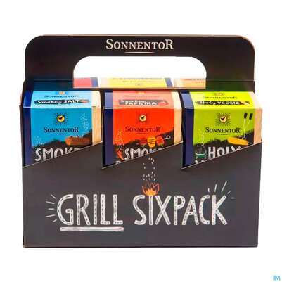 Sie sehen eine Packung Sonnentor Gewuerzmischung/bio Grillgewuerz Sixpack (grillen) Neu 01821 1pk, Produktbild: 02 Sonnentor Gewuerzmischung/bio Grillgewuerz Sixpack (grillen) Neu 01821 1pk, A-Nr.: 4793658 - 02