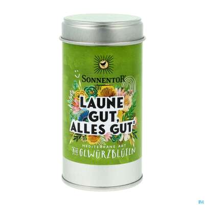 Sie sehen eine Packung Sonnentor Gewuerzzubereitung Bio Laune Gut, Alles Gut Streudose 07377 25g, Produktbild: 02 Sonnentor Gewuerzzubereitung Bio Laune Gut, Alles Gut Streudose 07377 25g, A-Nr.: 3391053 - 02