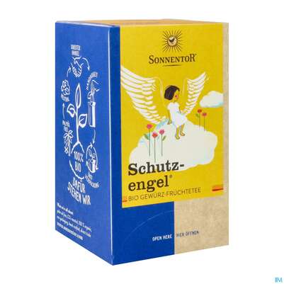 Sie sehen eine Packung Sonnentor Schutzengel Tee Beutel 02432 18st, Produktbild: 02 Sonnentor Schutzengel Tee Beutel 02432 18st, A-Nr.: 4042426 - 02