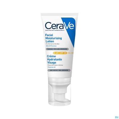 Sie sehen eine Packung Cerave Feuchtigkeitsspendend Tagescreme Lsf30 52ml, Produktbild: 04 Cerave Feuchtigkeitsspendend Tagescreme Lsf30 52ml, A-Nr.: 5275492 - 04