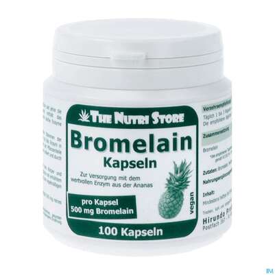Sie sehen eine Packung Bromelain Kapseln 500mg Vegan 100st, Produktbild: 02 Bromelain Kapseln 500mg Vegan 100st, A-Nr.: 3893984 - 02