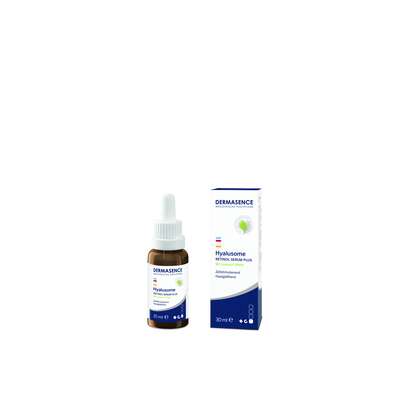 Sie sehen eine Packung Dermasence Hyalusome Retinol Serum Plus, Produktbild: 01 Dermasence Hyalusome Retinol Serum Plus, A-Nr.: 5777503 - 01