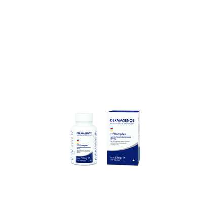 Sie sehen eine Packung Dermasence H³ Komplex Tabletten, Produktbild: 01 Dermasence H³ Komplex Tabletten, A-Nr.: 2314949 - 01