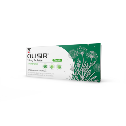 Sie sehen eine Packung Dank Olisir® - Allergien gut im Griff - rezeptfrei!, Produktbild: 01 Dank Olisir® - Allergien gut im Griff - rezeptfrei!, A-Nr.: 4992903 - 01