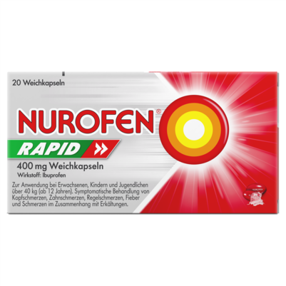 Nurofen Rapid 400 mg Weichkapseln, A-Nr.: 3932075 - 01