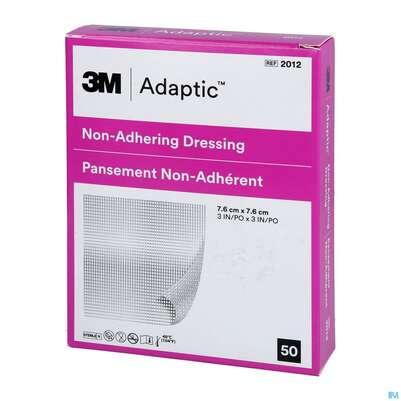 Sie sehen eine Packung Wundverband Adaptic Folie Steril 7,6x 7,6cm -che 2012 50st, Produktbild: 05 Wundverband Adaptic Folie Steril 7,6x 7,6cm -che 2012 50st, A-Nr.: 1391818 - 05