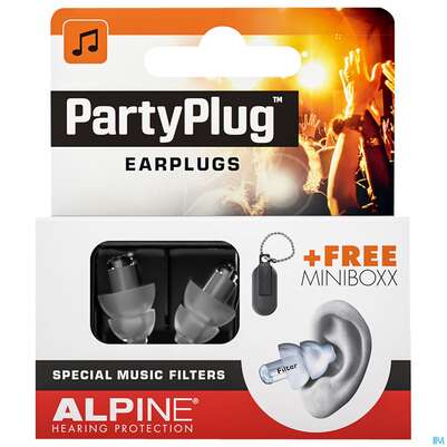 Sie sehen eine Packung Ohrenschutz Alpine Hearing Protection Partyplug 2st, Produktbild: 01 Ohrenschutz Alpine Hearing Protection Partyplug 2st, A-Nr.: 3796287 - 01