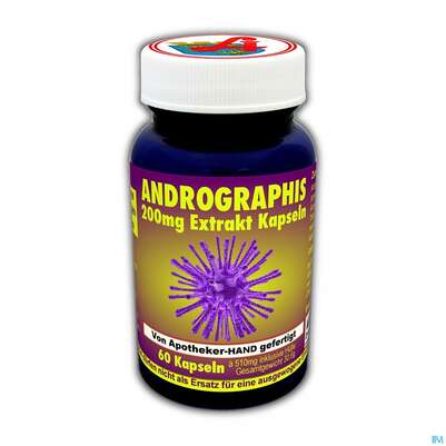 Andrographis Kapseln Extrakt 200mg -apo Drei- Faltigkeit 60st, A-Nr.: 4392818 - 03
