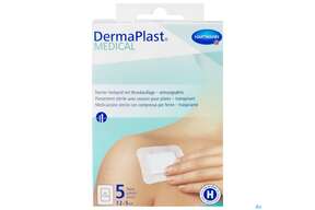 Wundpflaster Dermaplast/medical Selbstklebend Steril Atmungsaktiv 7,2x 5cm 5st, A-Nr.: 4489535 - 01