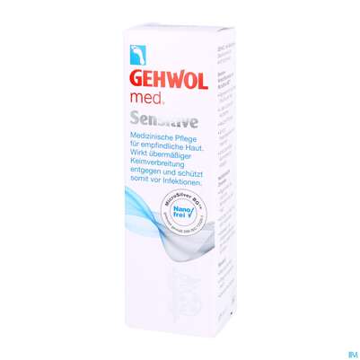 Sie sehen eine Packung Gehwol Med.sensitive Creme Nr.64150 125ml, Produktbild: 03 Gehwol Med.sensitive Creme Nr.64150 125ml, A-Nr.: 4871536 - 03