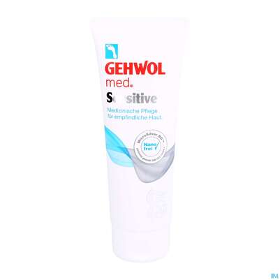 Sie sehen eine Packung Gehwol Med.sensitive Creme Nr.64150 125ml, Produktbild: 06 Gehwol Med.sensitive Creme Nr.64150 125ml, A-Nr.: 4871536 - 06