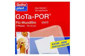 Wundverband Gota-por Pu-wundfilm Steril Wasserfest 100x 60mm 5st, A-Nr.: 2982289 - 01