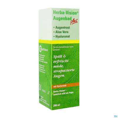 Sie sehen eine Packung Augen Bad Herba-vision Plus 200ml, Produktbild: 02 Augen Bad Herba-vision Plus 200ml, A-Nr.: 4125856 - 02