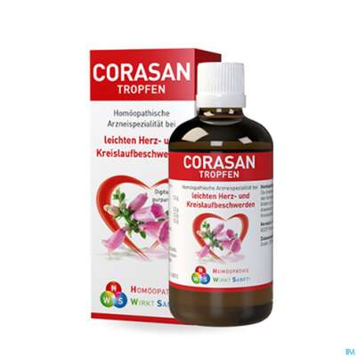 Sie sehen eine Packung Hws Corasan Tropfen 100ml, Produktbild: 01 Hws Corasan Tropfen 100ml, A-Nr.: 3175183 - 01