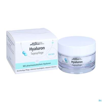 Sie sehen eine Packung Hyaluron Tagespflege Riche Tg 50ml, Produktbild: 05 Hyaluron Tagespflege Riche Tg 50ml, A-Nr.: 4914748 - 05