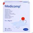 Sie sehen eine Packung Kompressen Medicomp Vliesstoff 4fach Steril 10x 10cm 25x2 50st, Produktbild: 01 Kompressen Medicomp Vliesstoff 4fach Steril 10x 10cm 25x2 50st, A-Nr.: 1652006 - 01
