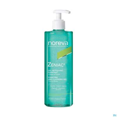 Sie sehen eine Packung Noreva Zeniac Reinigungsgel 400ml, Produktbild: 01 Noreva Zeniac Reinigungsgel 400ml, A-Nr.: 5615918 - 01