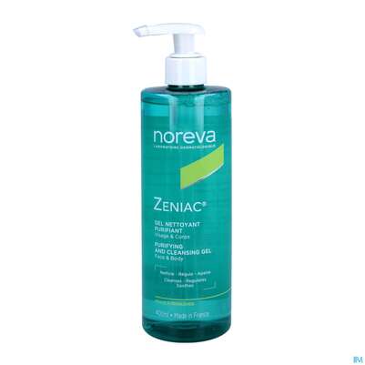 Sie sehen eine Packung Noreva Zeniac Reinigungsgel 400ml, Produktbild: 02 Noreva Zeniac Reinigungsgel 400ml, A-Nr.: 5615918 - 02