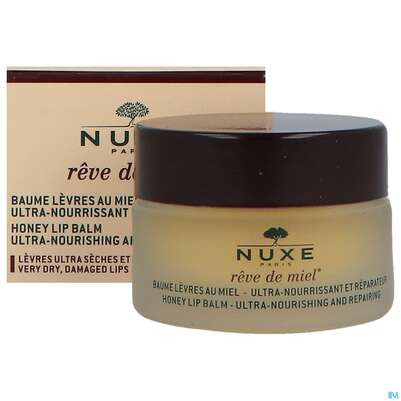Sie sehen eine Packung Nuxe Reve De Miel Baume Levres 15g, Produktbild: 01 Nuxe Reve De Miel Baume Levres 15g, A-Nr.: 4080378 - 01