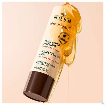 Sie sehen eine Packung Nuxe Reve De Miel Stick Levres Hydratant 4g, Produktbild: 07 Nuxe Reve De Miel Stick Levres Hydratant 4g, A-Nr.: 4080384 - 07