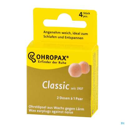 Ohrenschutz Ohropax Classic Ohrstoepsel Wachs 2 Faltschachtelngerx2 4st, A-Nr.: 3282683 - 04